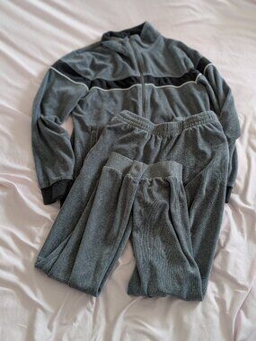 Prince Gray Striped Tracksuit Set Size S